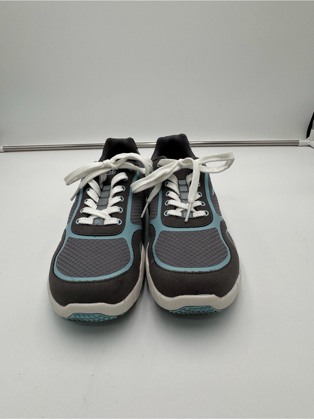 Carrera kuru Womens 9 Gray Blue Walking Shoes Orthopedic Comfort Sneakers